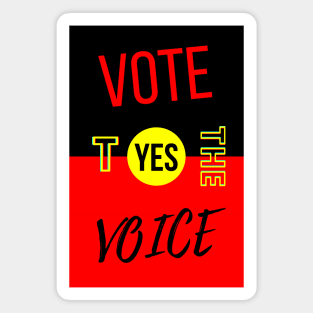 Vote Yes To The Voice Indigenous Voice To Parliament Contrast Colors Magnet